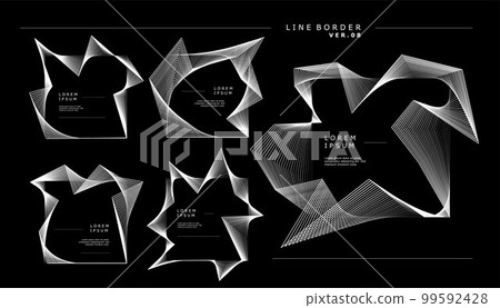 Abstract lines square border design template. Abstract lines square border design template. 99592428