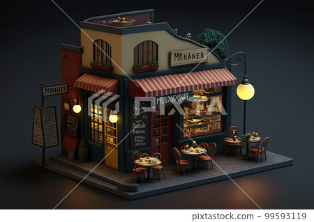 3D miniature restaurant 99593119