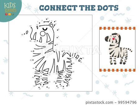 Connect the dots kids mini game vector illustration. Connect the dots kids mini game vector illustration. 99594796