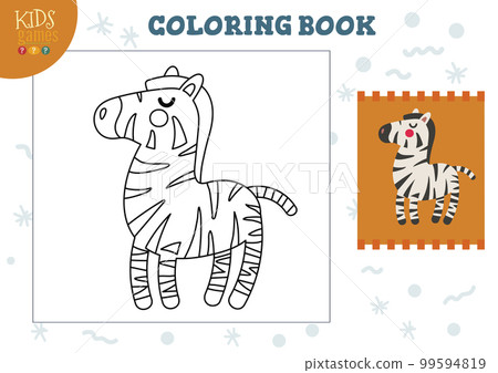 Coloring book vector illustration. Mini game for preschool and school kids 99594819