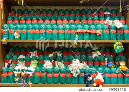 Figures representing souls of dead children, Hanibe, Japan. Figures representing souls of dead children, Hanibe, Japan. 99595558