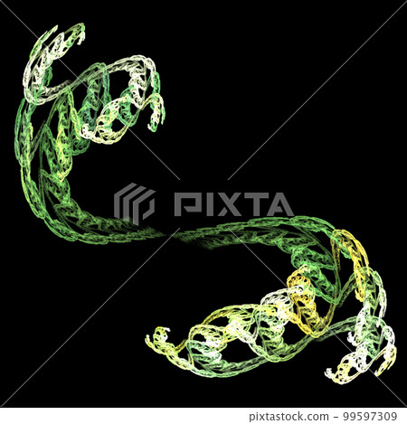 yellow and green abstract drawing on a black background, color digital graphics, design yellow and green abstract drawing on a black background, color digital graphics, design 99597309