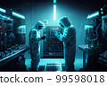 Scientists in the lab working on cpu chip and technologies 99598018