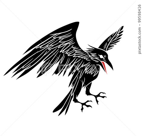 Crow flying Crow flying 99598416