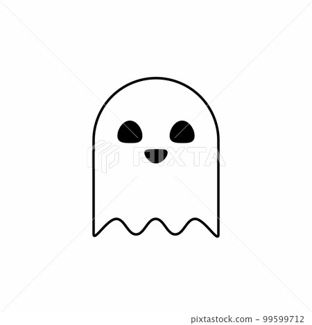 Halloween ghost, scary or cute cartoon spooky ghost, Halloween holiday. 99599712