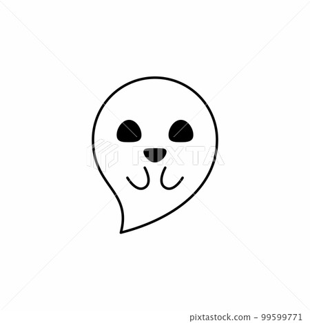 Halloween ghost, scary or cute cartoon spooky ghost, Halloween holiday. Halloween ghost, scary or cute cartoon spooky ghost, Halloween holiday. 99599771