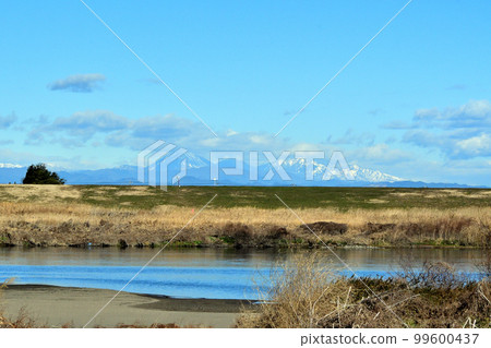 從利根川岸邊和昭和大橋向北眺望男體山 從利根川岸邊和昭和大橋向北眺望男體山 99600437