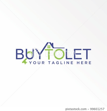 Writing BUY TO LET sans serif font with roof house, key, and Magnifying glass or capture graphic icon logo design abstract concept vector stock. Can be used as a symbol related to initial or property 99601257