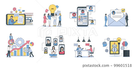 人物商務時尚插畫素材 99601518