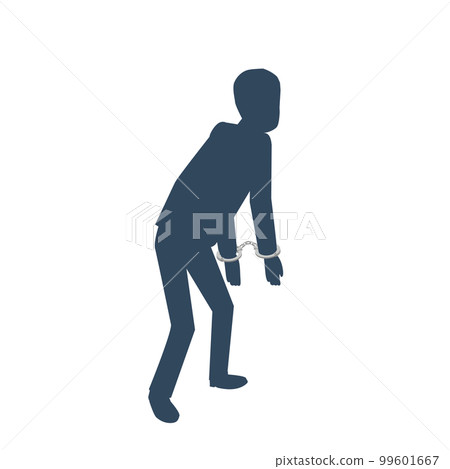 戴著手銬的男人的側影 99601667