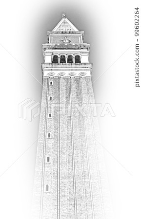 Campanile Tower at St Marks square in Venice - San Marco 99602264
