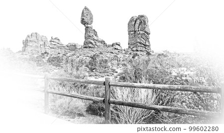 Amazing Scenery at Arches National Park in Utah 99602280