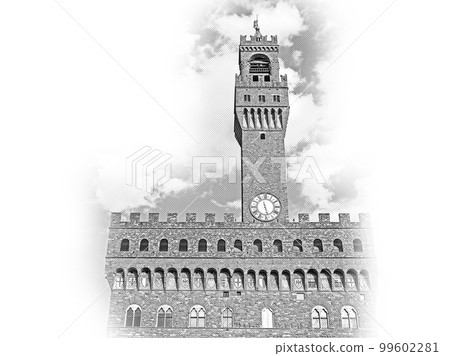Famous Palazzo Vecchio in Florence - the Vecchio Palace in the historic city center 99602281