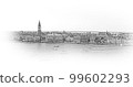 Wide angle aerial view over the the skyline of Venice 99602293