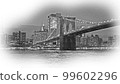 Beautiful Brooklyn Bridge New York at night 99602296