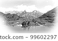 Mountain Lake Truebsee in Switzerland 99602297