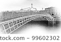 The Ha Penny Bridge or Half Penny Bridge in Dublin 99602302
