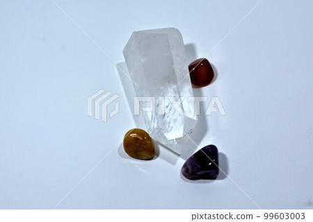 Power stone hexagonal crystal material background 99603003