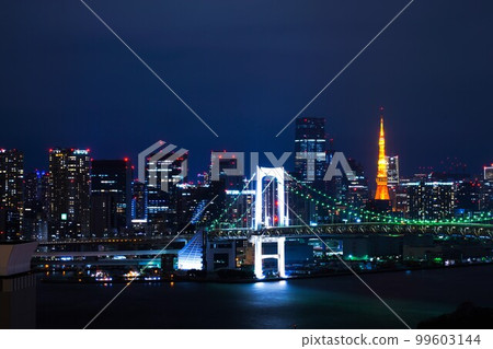 Night view of central Tokyo seen from the upper floors of Grand Nikko Tokyo Daiba 99603144