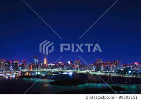 Night view of central Tokyo seen from the upper floors of Grand Nikko Tokyo Daiba 99603151