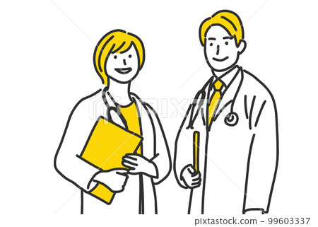 兩名醫務工作者的插圖 99603337