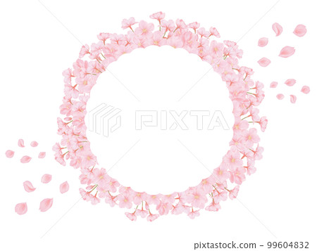 cherry blossom circular wreath cherry blossom circular wreath 99604832