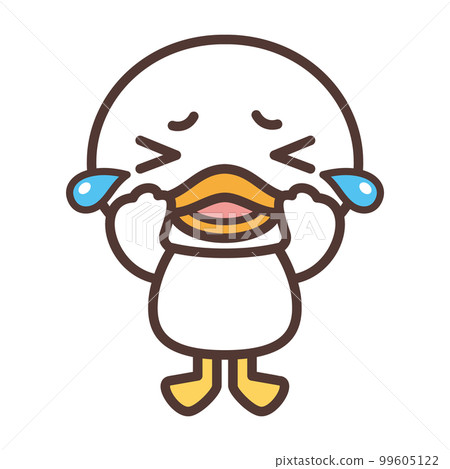 哭泣可愛的白鴨角色 哭泣可愛的白鴨角色 99605122
