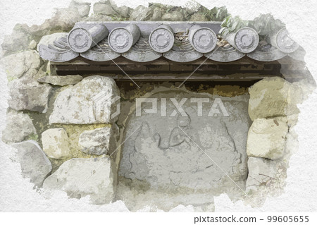 Watercolor style head tower Nara City, Nara Prefecture Watercolor style head tower Nara City, Nara Prefecture 99605655
