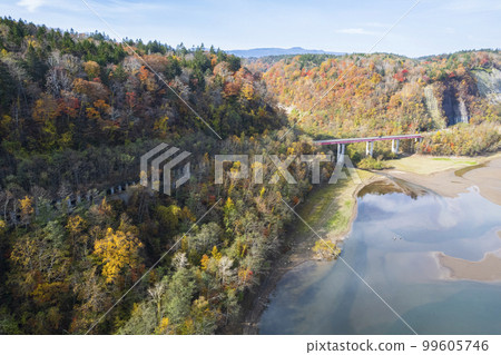 用無人機航拍秋天的“惠庭湖” 99605746