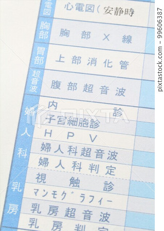健康檢查結果 99606387