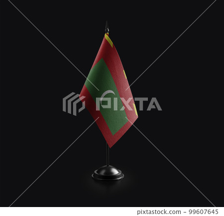 Small national flag of the Maldives on a black background Small national flag of the Maldives on a black background 99607645