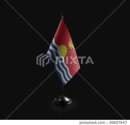 Small national flag of the Kiribati on a black background Small national flag of the Kiribati on a black background 99607647