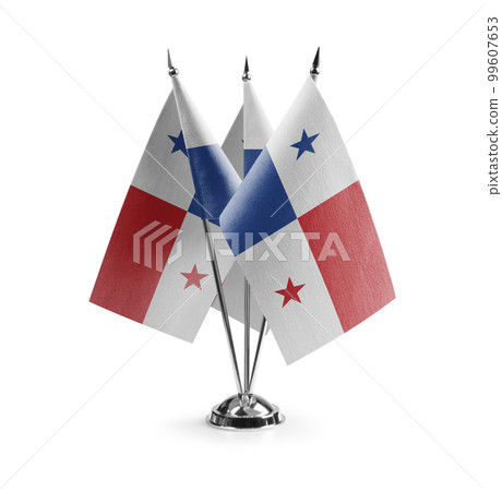 Small national flags of the Panama on a white background Small national flags of the Panama on a white background 99607653