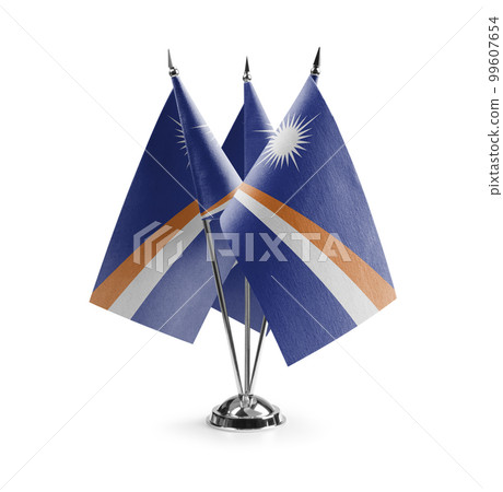 Small national flags of the Marshall on a white background Small national flags of the Marshall on a white background 99607654