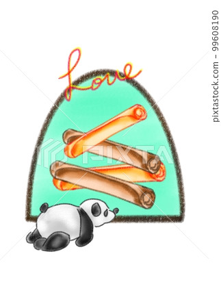 Dessert-loving panda 99608190