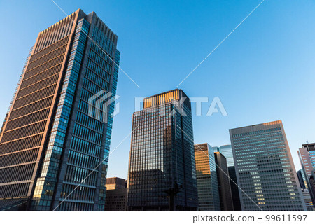 High-rise buildings in the office district of Marunouchi, Tokyo 99611597