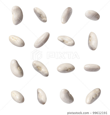 set of butter beans isolated on white set of butter beans isolated on white 99612191