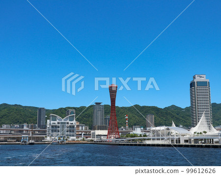 Kobe port tower and cityscape Kobe port tower and cityscape 99612626