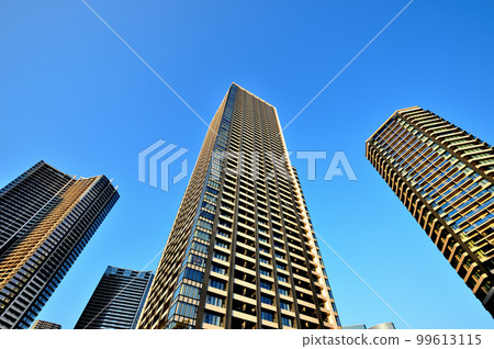 晴海、勝哄、月島地區的高層公寓景觀 99613115