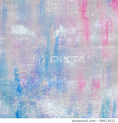 Work of art. Pink blue background painted by the artist. Abstraction with paint strokes and glitter in chameleon color. Work of art. Pink blue background painted by the artist. Abstraction with paint strokes and glitter in chameleon color. 99613612