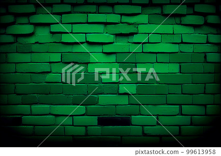 Dark green color block brick wall texture pattern for St. Patrick's Day card background also have copy space for text Dark green color block brick wall texture pattern for St. Patrick's Day card background also have copy space for text 99613958