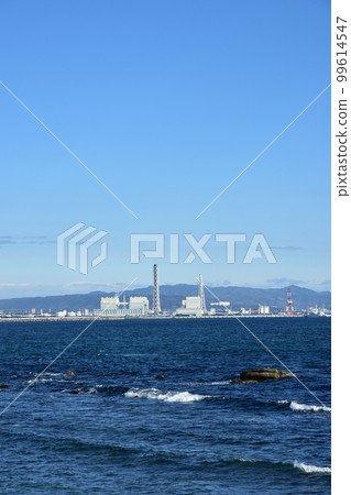 Hitachinaka Thermal Power Station viewed from Ajigaura Beach Hitachinaka Thermal Power Station viewed from Ajigaura Beach 99614547