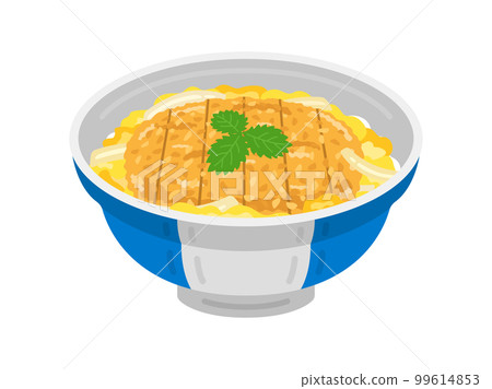 Illustration of katsudon topped with mitsuba Illustration of katsudon topped with mitsuba 99614853