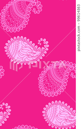 Paisley seamless pattern. Pink decorative ornament. 99614863