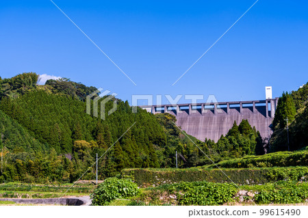 View of Ryumon Dam from around Shinryu Yatsushiro Ryuo Shrine 99615490