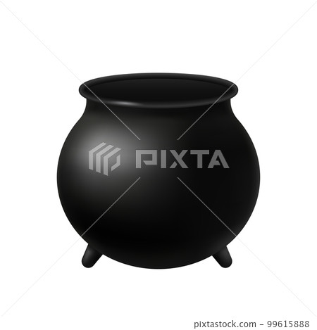Black magic cauldron. Pot for witchcraft brews 99615888