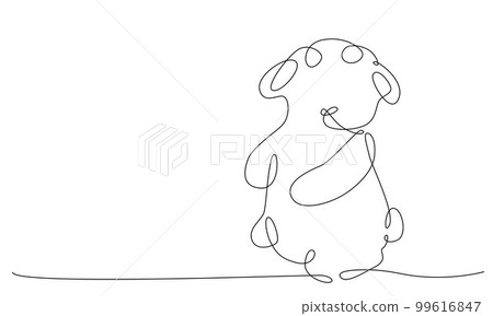 Sheep. Decoration continuous line hand drawing element for photo book, invitations. Vector stock illustration minimalism design isolated on white background. Editable stroke single line. EPS10 Sheep. Decoration continuous line hand drawing element for photo book, invitations. Vector stock illustration minimalism design isolated on white background. Editable stroke single line. EPS10 99616847