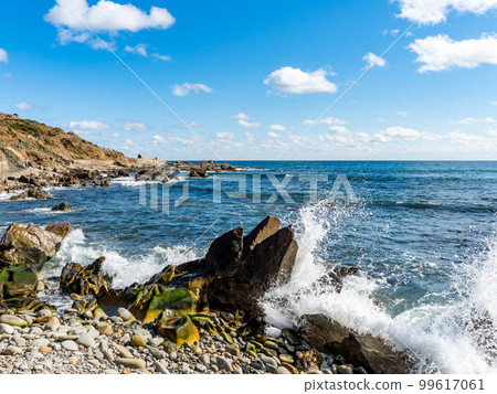 Pacific Ocean in Inubosaki, Chiba Prefecture, bright and refreshing in winter 99617061