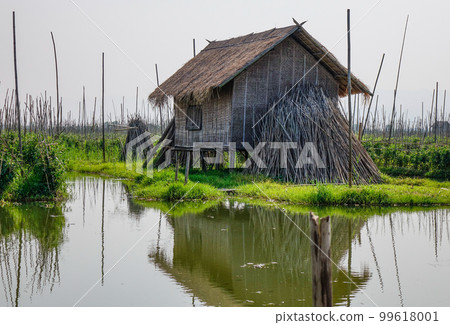 Floating houses on Inle Lake, Myanmar 99618001