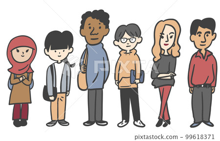 來自不同國家的國際學生 99618371